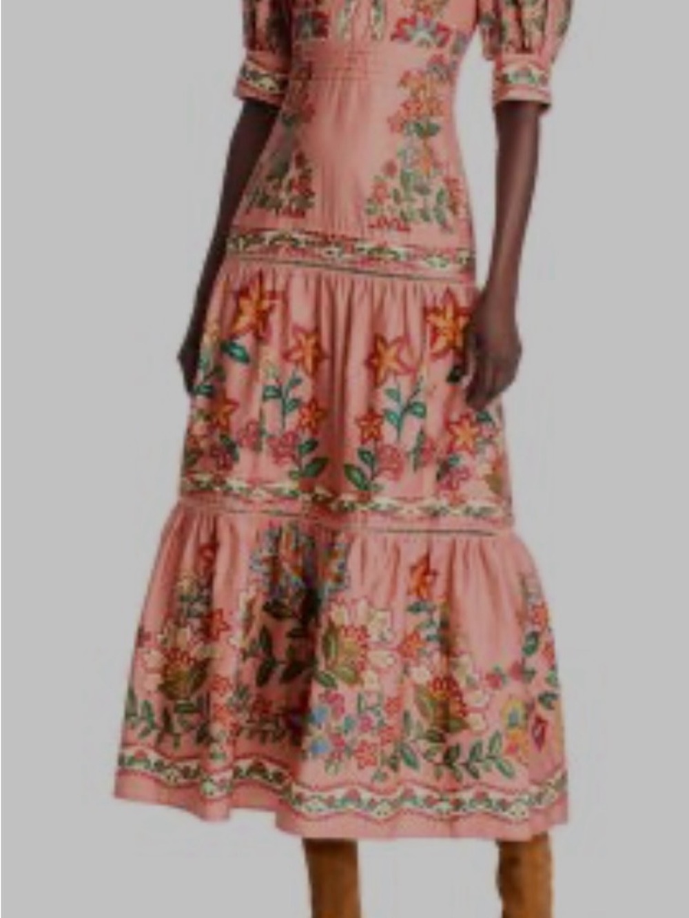 FARM Rio Pink Embroidered Floral Maxi Dress - Picture 4 of 11